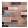 thumbnail image 3 of Truu Design Plastic Peel/Stick Backsplash Wall Tile Set Multi-Color (Set of 6), 3 of 4