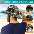 thumbnail image 6 of SUN CUBE Wide Brim Sun Hat Men Women, Mens Fishing Hats Sun UV Protection, Womens Hiking Bucket Hat, Outdoor Summer Safari Beach Boonie, Camping Unisex UPF 50+ Camo Green, 6 of 7