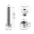 thumbnail image 2 of Uxcell M6x30mm Hexagon Fasteners Hollow Screw Bolts with Nuts 5 Pack, 2 of 5