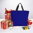 thumbnail image 6 of Rateoe Navy Print Lightweight Tote Bag for Women, Water-Resistant Shoulder Bag with Zipper, Spacious Casual Handbag for Work, School, Shopping, 6 of 7