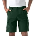 thumbnail image 3 of BiZtdJrK Men's Cargo Shorts 9" Inseam Casual Knee Length Hiking Short Pants Relaxed Fit Work Shorts with Multi-Pockets, Multicolor, XXXL, 3 of 6
