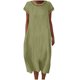 thumbnail image 3 of TaTaai Women's Spring Summer Solid Color Hollow Out Short Sleeve Round Neck Long Dress Fashion Casual Pocket Dress Gift, 3 of 8
