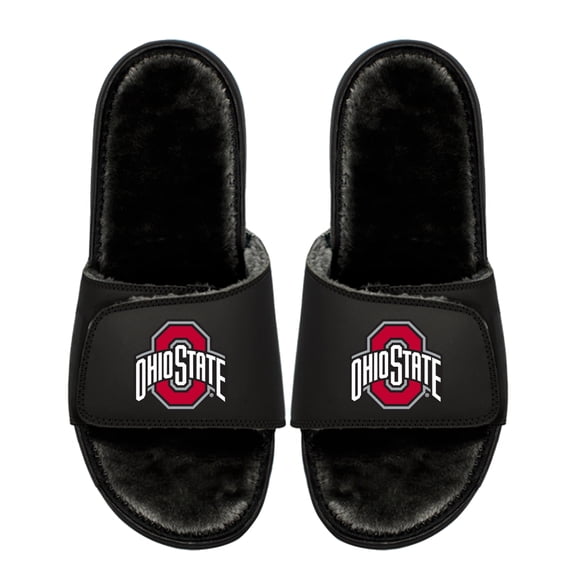 Youth ISlide  Ohio State Buckeyes Logo Fur Slide Sandals