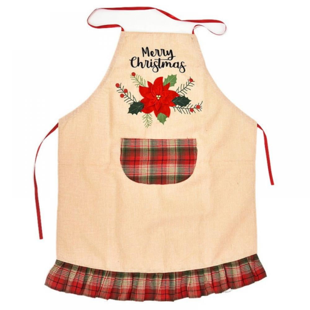 Details about   Christmas Adjustable Long Aprons for Cooking Bib Aprons Cover for Women Men Gift 