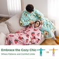 thumbnail image 5 of (3 pack) Cozy Comfort Wearable Blanket Hoodie, Long Sherpa Fleece Sweatshirt, Big & Tall, 5 of 7