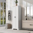 thumbnail image 2 of 71" Tall Storage Cabinet with Two Doors 5 Layer Adjustable Shelf , MDF Board Floor Cabinet for Dinning Room ,Kitchen,Bathroom, Office, 2 of 7