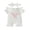 White, variant on BemeyourBBs She‘s Here Baby Girls Spring Summer Fall Clothes Newborn Baby Girl Hospital Going Home Outfit Waffled Romper Bow Letter Print Ruffle Short Sleeve One Piece Jumpsuit with Headband