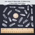 thumbnail image 2 of 64-67Pcs Crystal Quartz Points Beads Natural Bullet Shape Quartz Crystal Beads Strand White Clear Quartz Crystal Beads for Jewelry Making - 16 inch Strand, 2 of 9
