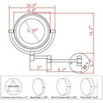 thumbnail image 5 of Wall-Mounted Makeup Mirror,8 inch Magnifying Double Sided Led Lighted Mirror,Bathroom Extendable 360° Swivel Shaving Cosmetic Vanity Mirror with Plug Switch,Brass,5X /Black/, 5 of 7