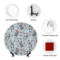 thumbnail image 4 of Balery Winter Gnome And Snowman Print Bone China Decorative Plate Ceramic Dinner Plates Art Crafts with Display Stand-8in, 4 of 6