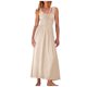thumbnail image 1 of 2025 Vestido largo sin mangas de verano para mujer con cintura imperio fruncida y volantes - Boho A-Line con dobladillo fluido, 1 of 6
