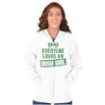 thumbnail image 4 of Cute Saint Patrick's Day Irish Girl Zip Hoodie Sweatshirt Women Brisco Brands X, 4 of 6