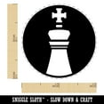 thumbnail image 2 of Chess Piece White King Self-Inking Rubber Stamp Ink Stamper - Sky Blue Ink - Mini 1/2 Inch, 2 of 7