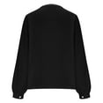 thumbnail image 4 of pstuiky Long Sleeve T Shirts for Women Trendy Crew Neck Solid Color Womens Blouses Formal Loose Fit Button Clothes Outfits Work Blouses for Women, 4 of 7