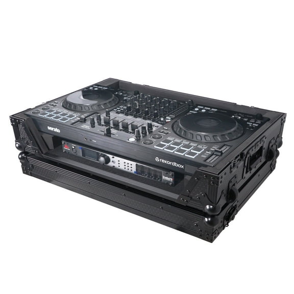 ProX XS-DDJFLX10WBL Flight Style Road Case For DDJ-FLX10 DJ Controller with 1U Rack Space Wheels