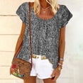 thumbnail image 3 of Femmes Tops Robe Décontractée Col Rond Imprimé Manches Courtes T-Shirts en Vrac Confortable d'Été Sortant Chemise Tee-Shirt, 3 of 6
