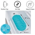 thumbnail image 3 of Bubbles Non-Slip Oval Bathtub Mat Clear Aqua Blue 28 L x 15 W, 3 of 7