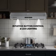 thumbnail image 6 of 30" Ultrathin Ductless Range Hood - 300 CFM, 3 Speed, Stainless Steel, ETL Certified, 120V, Soft Touch, 6 of 7