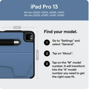 Zugu Case for iPad Pro 13 (M4/M5) 2024/2025, Slim Protective Cover with Apple Pencil Holder, Auto Wake/Sleep, Multiple Viewing Angles - iPad Pro 13 Inch Case, iPad 13 Case - Slate Blue