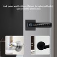 thumbnail image 2 of Clave contraseña digital Desbloqueo huellas digitales Seguridad Lock Tuya/Ttlock App Control Tipo-C Cargo emergencia Anti Peeping para puertas espesor 3.5-6.5 cm, 2 of 9