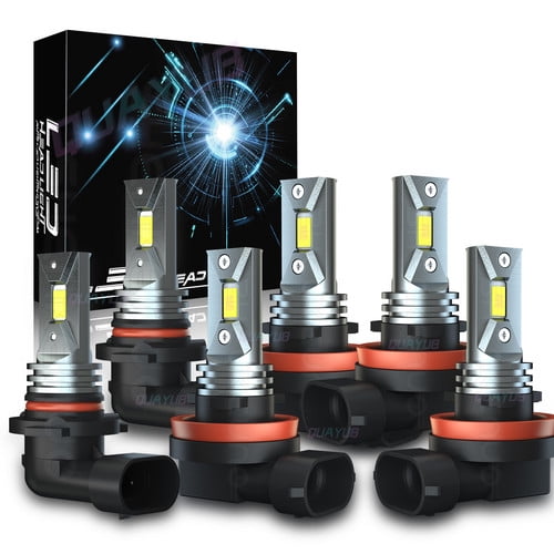 LED Headlight   Fog Light Bulbs White Combo For Toyota Highlander 2014-2019