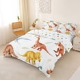thumbnail image 2 of Homewish Cute Dinosaur Duvet Cover Queen,Cartoon Animal Queen Bedding,White,Polkadot Reversible,3pcs,1 Duvet Cover and 2 Pillowcases, 2 of 6
