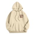 thumbnail image 5 of MHFRRA Sudadera con Capucha y Sudadera para Hombre, Jersey de Manga Larga con Estampado Delantero y Trasero para Uso Informal, Corte Holgado, Ideal para Otoño E Invierno Beige, 5 of 5