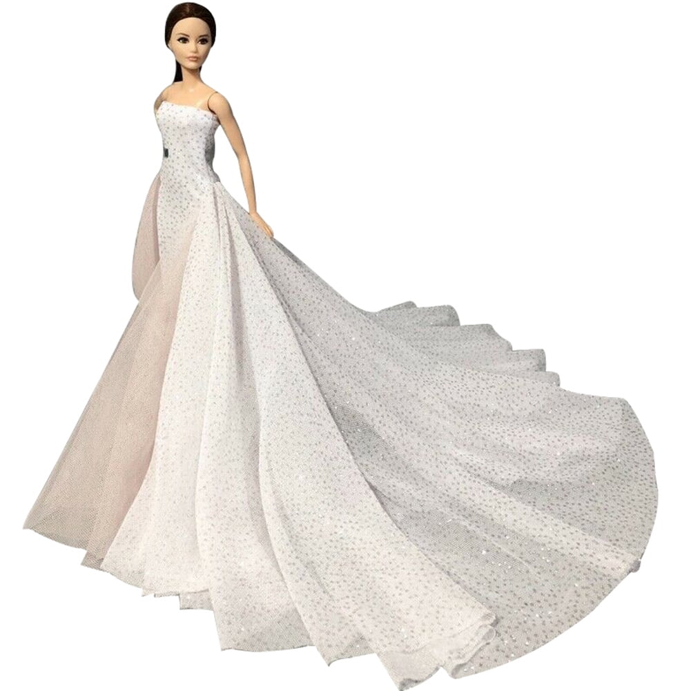 6-pc Wedding dresses gown Party Gown Clothes Outfits for 11.5 inches Dolls 