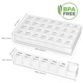 thumbnail image 4 of Lifewit Monthly Pill Organizer, 28 Day Medicine Organizer, Large Compartments Pill Box, Portable Travel Pill Case for Vitamins, Supplement, Medication, Clear, 4 of 9