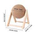 thumbnail image 3 of TIMIFIS Cat Toys Scratching Board Toy Wooden Scratching Grinding Claw Hand Wrapped Sisal Rope Climbing Frame Scratching Post Pet SuppliesFall/Winter, 3 of 8