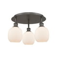 thumbnail image 3 of Innovations Lighting  Belfast - 3 Light 18" Flush Mount Oil Rubbed Bronze/Matte White, 3 of 5