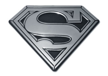 SUPERMAN Gold Metal Reflective Mirror Finish Sticker DC Comics Sizes S M L 