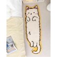 thumbnail image 2 of Cat Tufted Rug, Cat Shaped Rug, Cute Cartoon Irregular Shaped Rug, Shaggy Soft Bedside Rug for Bedroom Suitable for Multiple Spaces, Machine Washable Carpets (19.69 * 47.24in-A), 2 of 7
