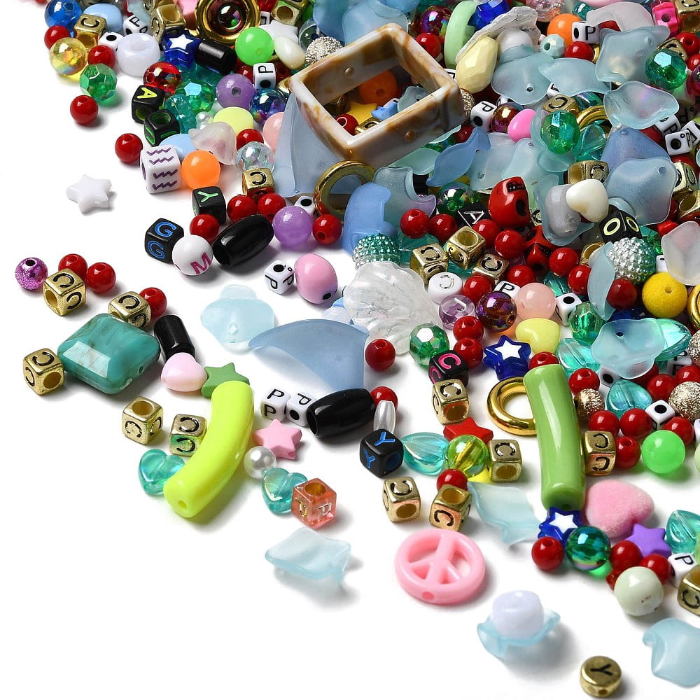 Mixed Style Acrylic Findings Mixed Color 6~45x6~45mm Hole: 1~5mm DIY