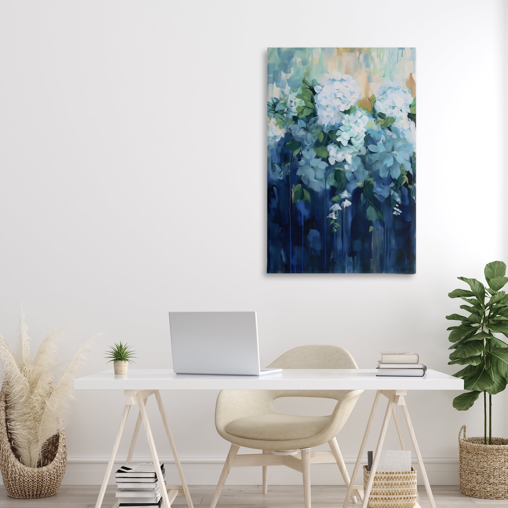 Stupell Industries Lush Blue Hydrangea Abstract Canvas Wall Art, design by Gina Kelly