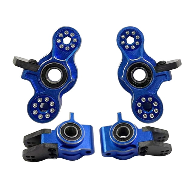Nudillos de dirección de metal, piezas mejoradas para coche RC 1/8 1/7, camión RC Typhon Azul