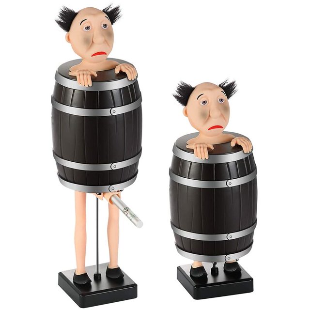 Divertido dispensador de cigarrillos, soporte para cigarrillos, caja de cigarrillos, decoración del hogar, regalo para hombres, divertido dispensador de cigarrillos, figura decorativa (anciano en barril de madera) Kuyhfg Bienvenido a Kuyhfg