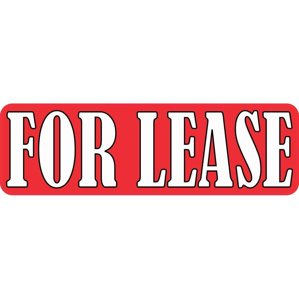 10in x 3in For Lease Sticker