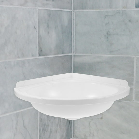 WRITWAA Triangular Wall-Mounted Sink White Plastic Bathroom Basin Modern Design for Home and Office