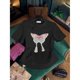 thumbnail image 1 of Camiseta de manga corta con bordado de mariposa de estilo chino para mujer, nueva capa interior de verano, diseño de nicho de sensibilidad, 1 of 4