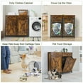 thumbnail image 4 of LAZY BUDDY Double Tilt Out Trash Cabinet, Wooden 20 Gallon Kitchen Garbage Can Holder Free Standing, 4 of 5