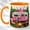 Orange, variant on Pink Camper Coffee Mug, Cozy Camping Mug, Ceramic 11 oz