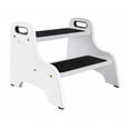 thumbnail image 1 of StrongTek 2 Step Stool for Kids Adults Portable Handles Footstool Non-Slip Stepping Stool for High Beds, Kitchen, Bathroom (White), 1 of 6