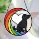 thumbnail image 2 of Regalos conmemorativos para perros, vitrales colgantes, puente de arcoíris, atrapasol para amantes de los perros, regalo para mascotas, 2 of 6