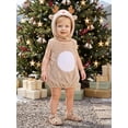 thumbnail image 3 of RUINIXCW Kids Toddler Christmas Deer Costume Newborn Baby Girl Boy Cosplay Outfit Infant Fall Winter Clothes Warm Fleece Sleeveless Vest Top Hat Set, 3 of 10