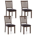 thumbnail image 1 of Costway Ensemble de 4 Chaises de Salle à Manger Modernes avec Dossier Haut Incliné en Cuir PVC Résistant à l'Usure, 1 of 9