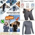 thumbnail image 4 of Evomosa Men's Heated Base Layers & Thermals with 22 carbon fiber heating zones, Electric Thermal Underwear Set, Rechargeable Washable Fit Tops & Bottoms, 4 of 5