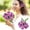 Purple, variant on Red Artificial Gerbera Daisy Flower Heads - 15 Heads Fake Gerbera Daisies for Wedding, Bridal Party, Home Kitchen Decor & DIY Craft Projects (1 Pcs)