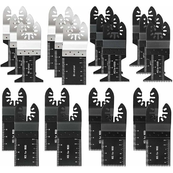 Multi-Tool Oscillating Saw Blade, 20Pcs Oscillating Multi-Tool Blades Accessories Kit for Plastic, Wood, Metal,