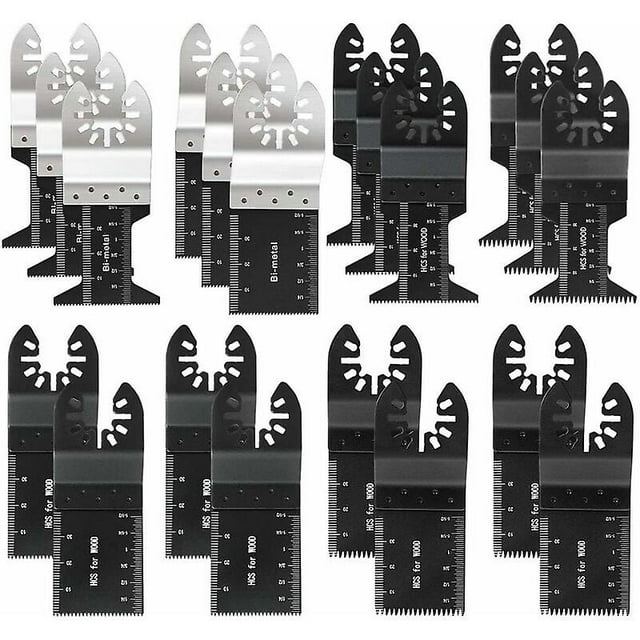 Multi-Tool Oscillating Saw Blade, 20Pcs Oscillating Multi-Tool Blades Accessories Kit for Plastic, Wood, Metal,